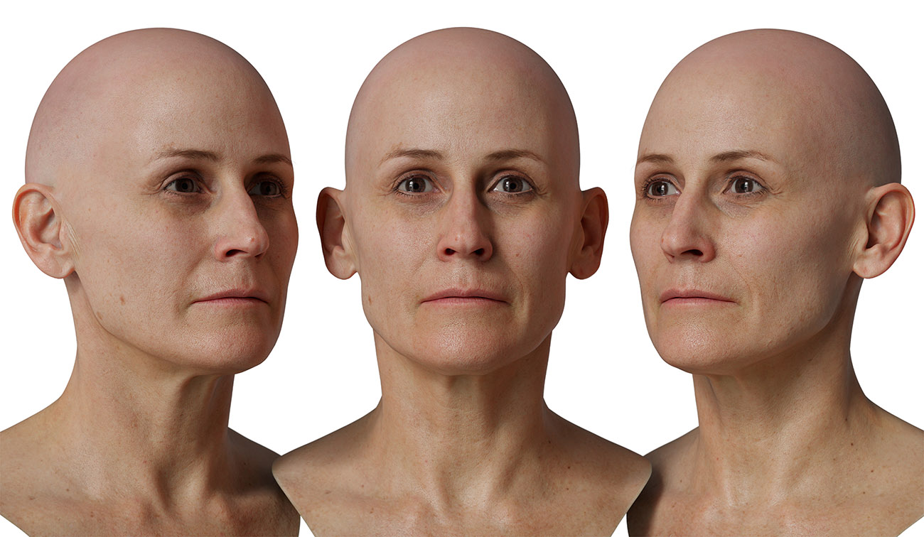 Female 3d head scan download